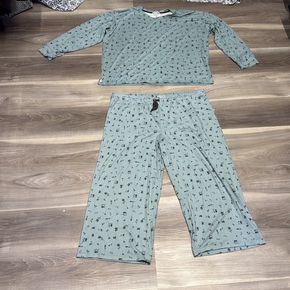 PJ Salvage cropped pants / half sleeve PJ set size XXL - Picture 2 of 9